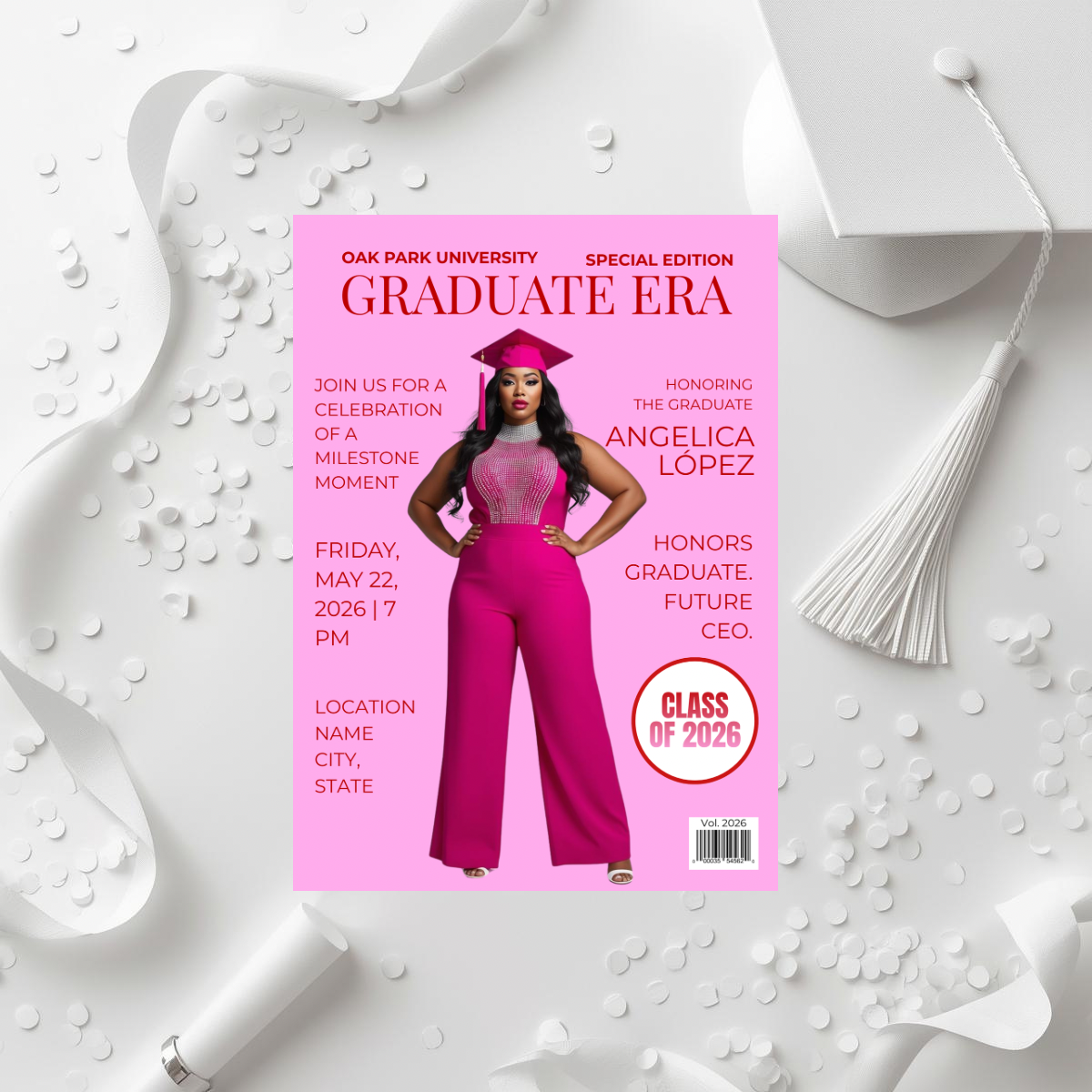 Graduate Era Series | Semi-Custom Magazine Style Graduation Invitation