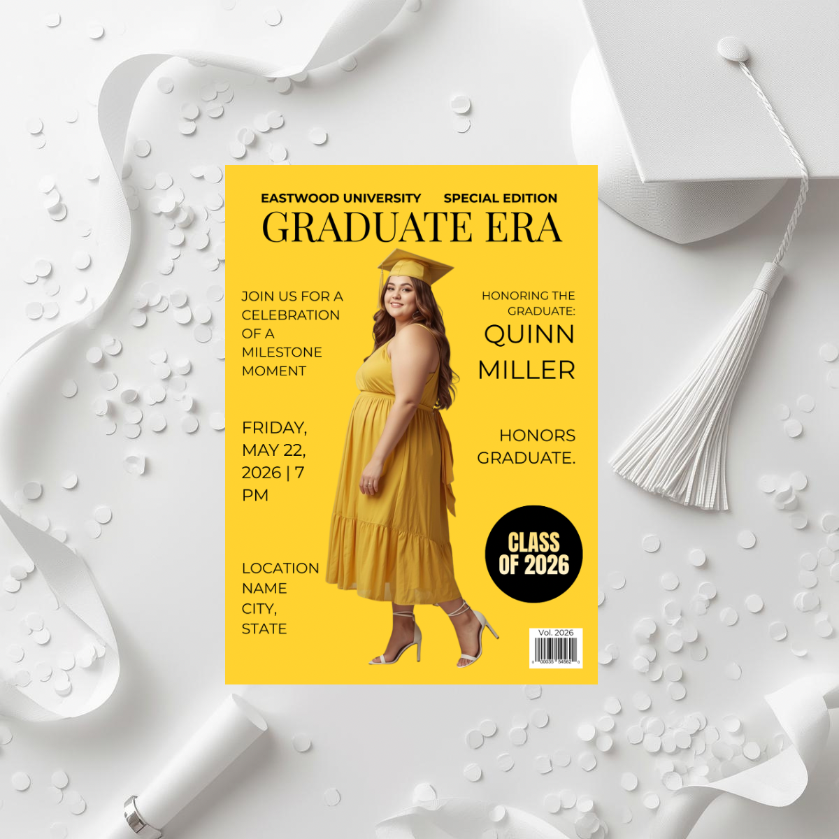 Graduate Era Series | Semi-Custom Magazine Style Graduation Invitation