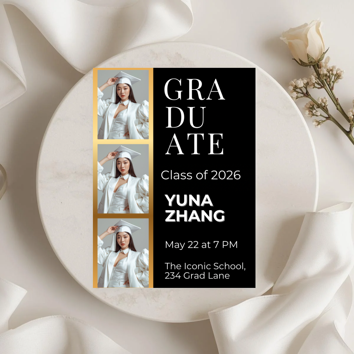 The Graduate Campaign Pack | 2026 Graduation Template | 13 Modern Grad Invitations | High School & College Senior Announcements | Canva Editable