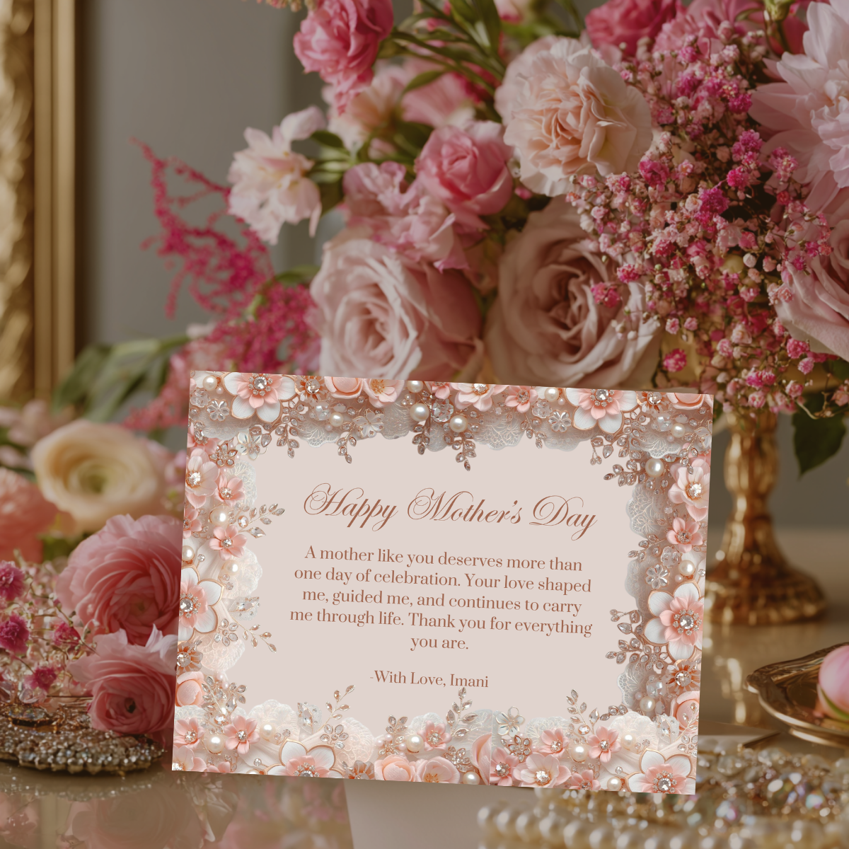 The Jeweled Edit | Mother’s Day Card Collection | Editable Canva Template