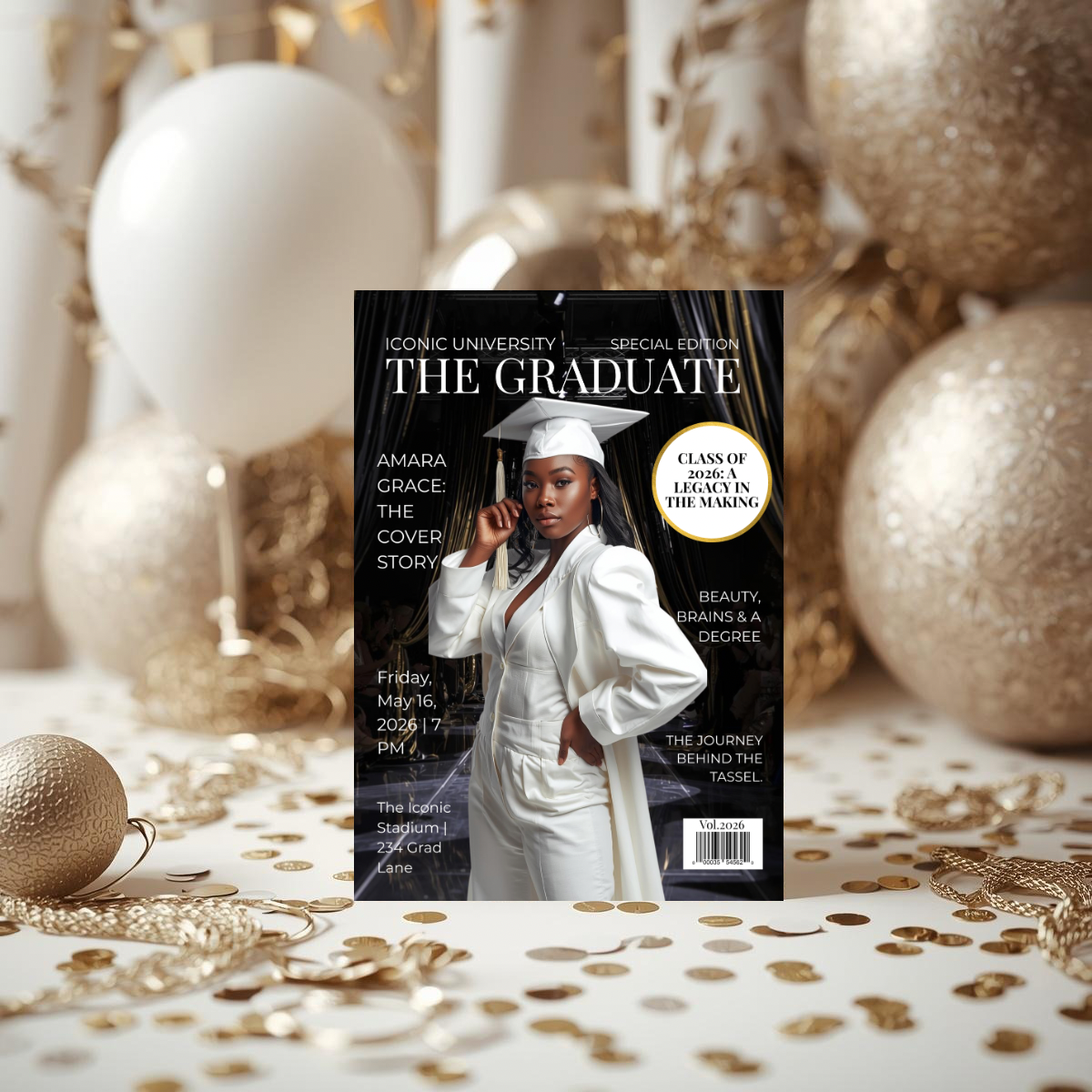 The Graduate Magazine Invitation | Done for You Design