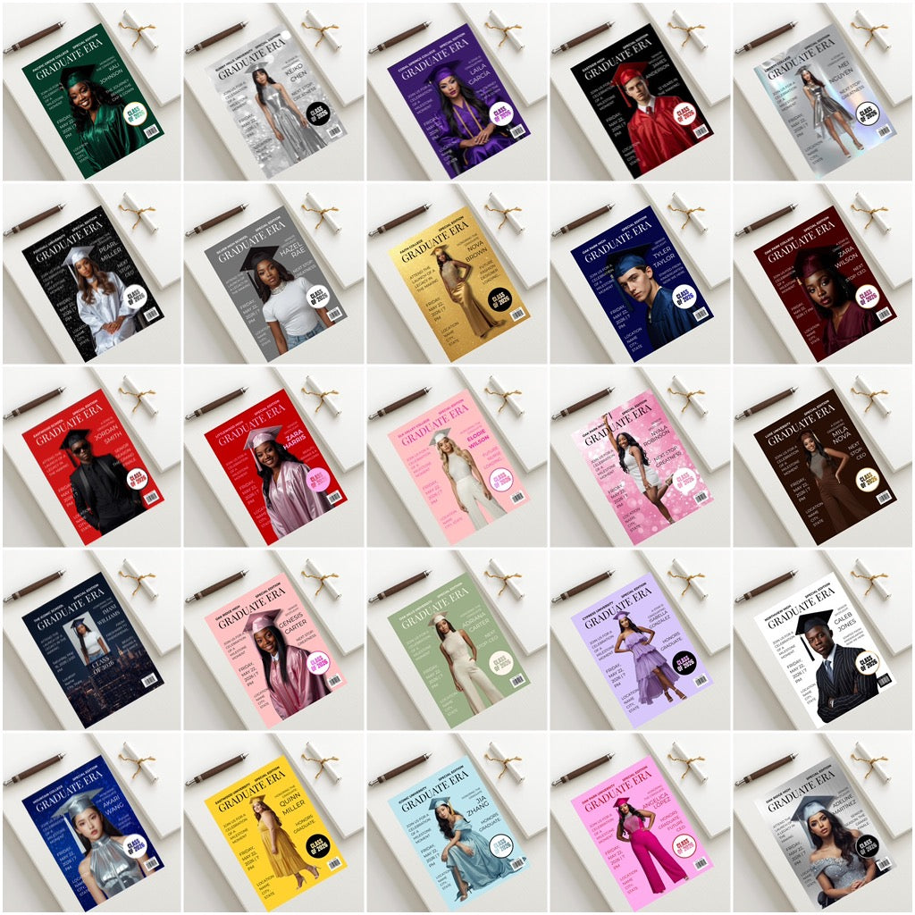 Graduate Era Series | Semi-Custom Magazine Style Graduation Invitation