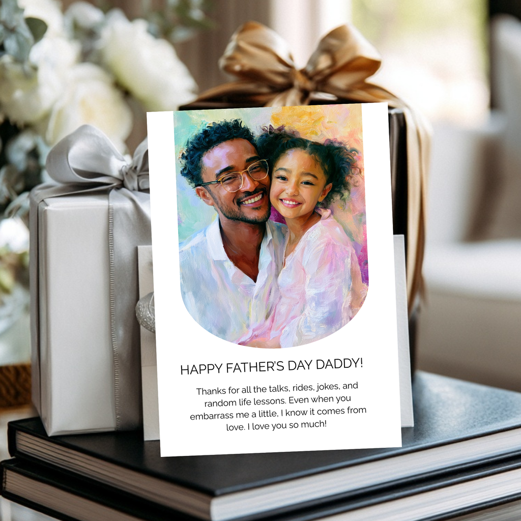 Father’s Day Photo Card Template | Editable in Canva | Instant Download | Modern Minimal | Printable 5x7