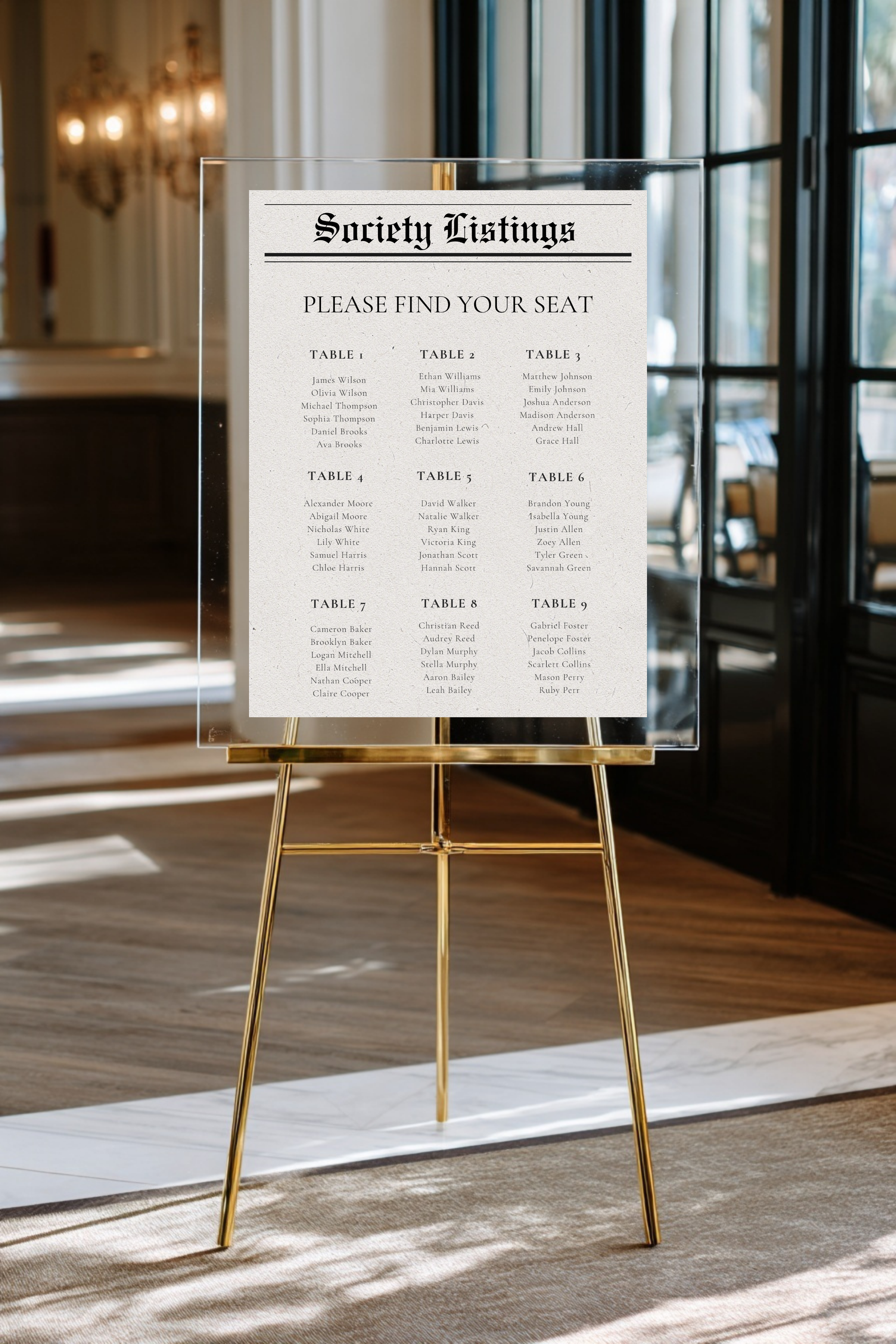 The Everafter Times | Newspaper Wedding Reception Suite | Editable Canva Template | Welcome Sign | Menus | Seating Charts |Table Numbers | Place Cards