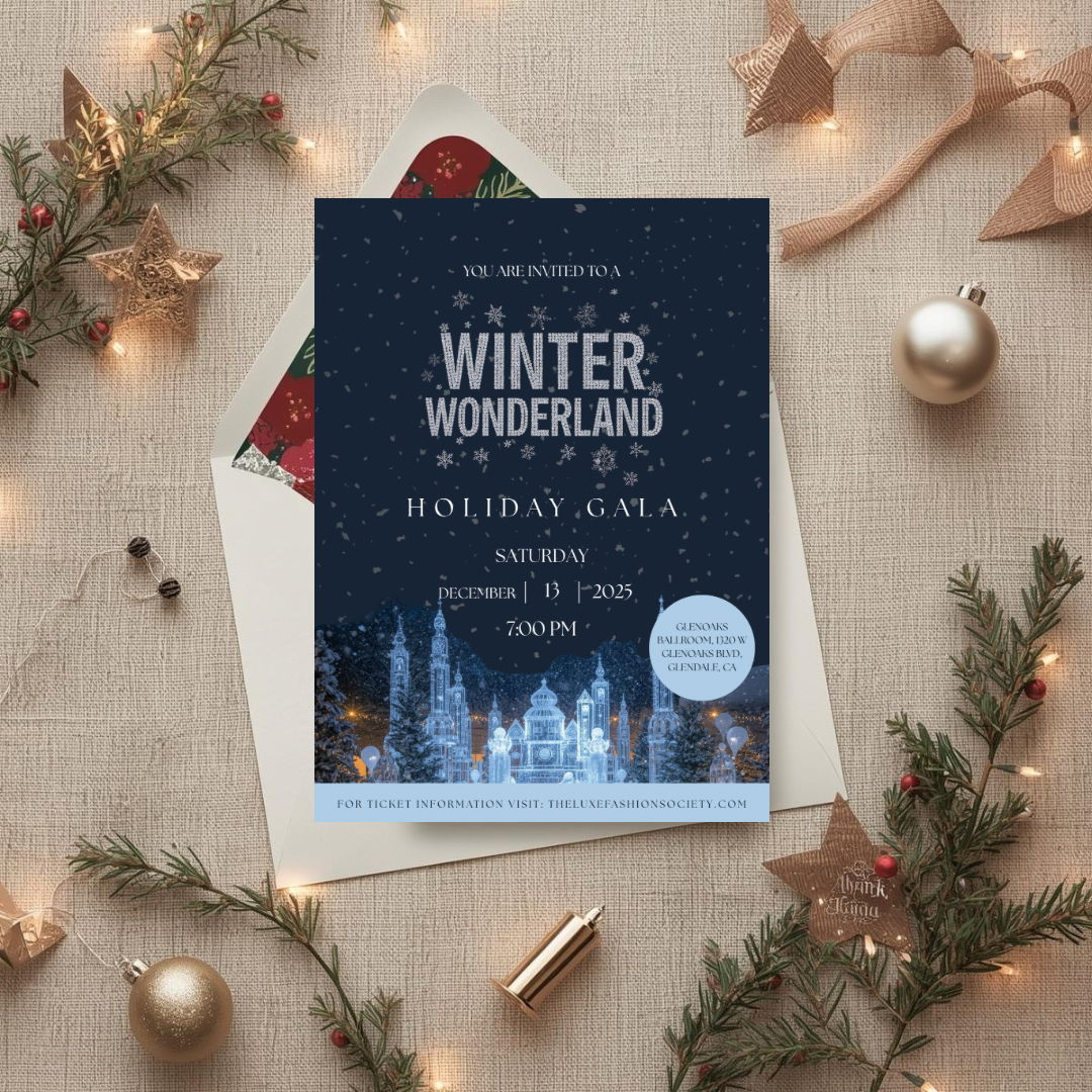 Winter Wonderland Holiday Gala Invitation | Editable Canva Template