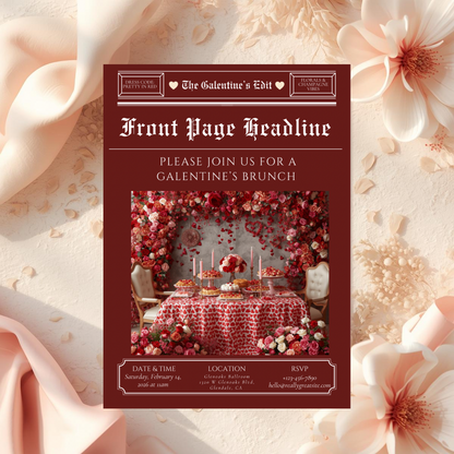 Galentine’s Brunch Invitation – Editable Canva Template