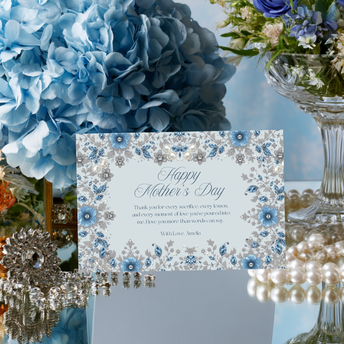 The Jeweled Edit | Mother’s Day Card Collection | Editable Canva Template
