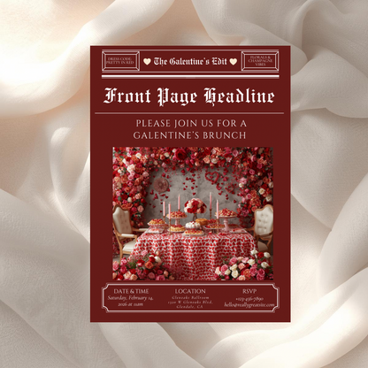 Galentine’s Brunch Invitation – Editable Canva Template