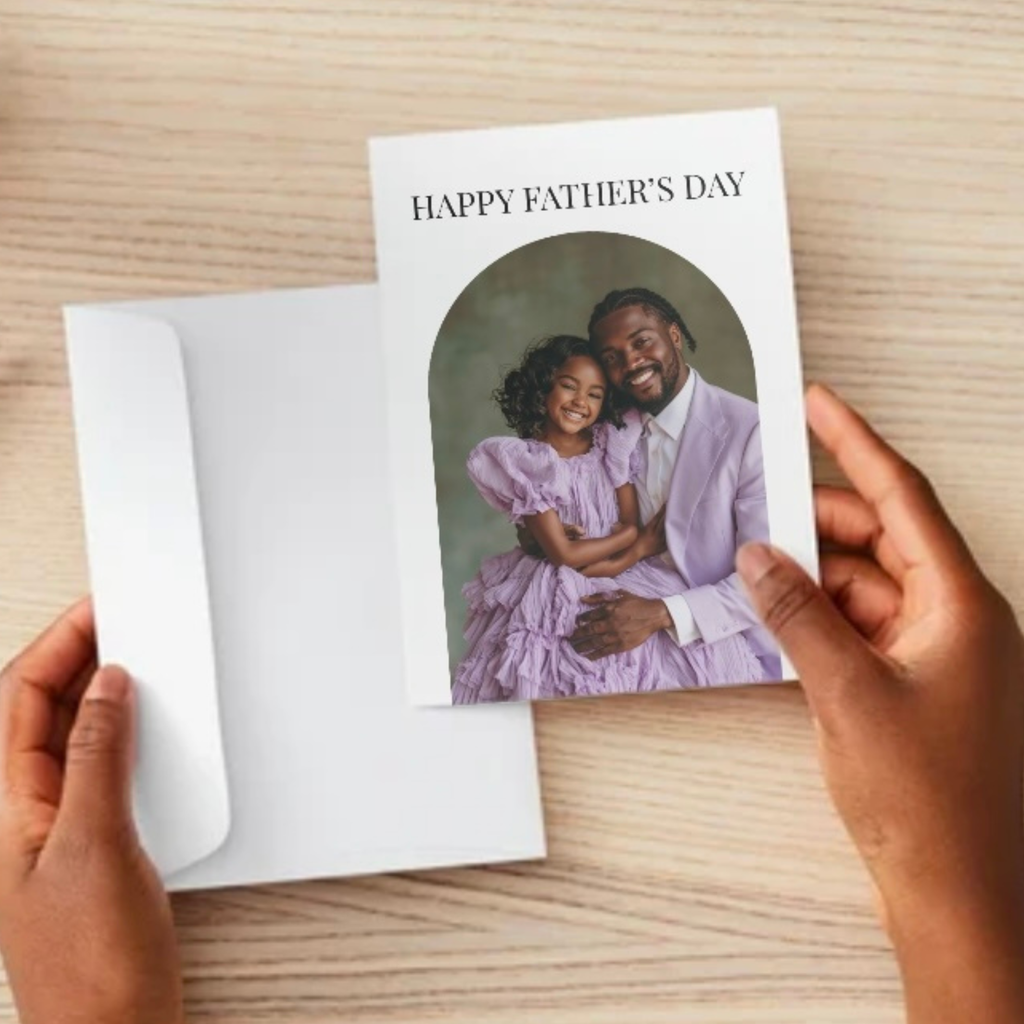 Photo Father’s Day Card Template | Canva editable | Front and back layout  | Instant download