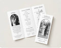 Editorial Tri-Fold Wedding Program | Fully Editable in Canva