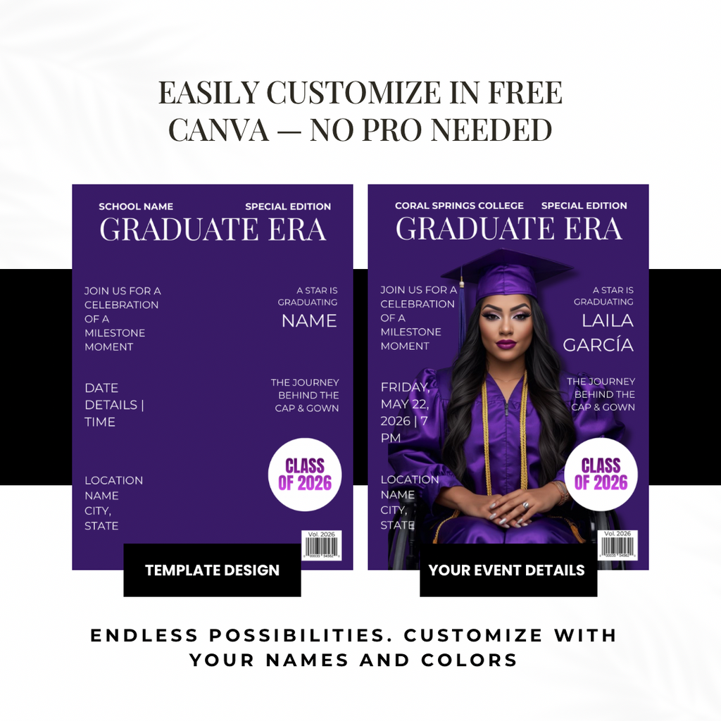 Graduate Era Series | Semi-Custom Magazine Style Graduation Invitation