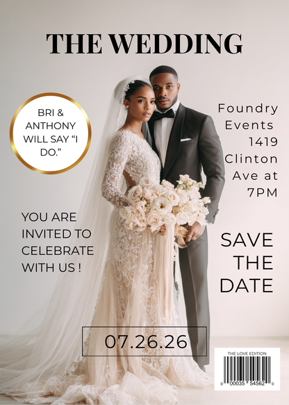 Cover Story Invites Bundle | Wedding, Graduation & Birthday Canva Templates