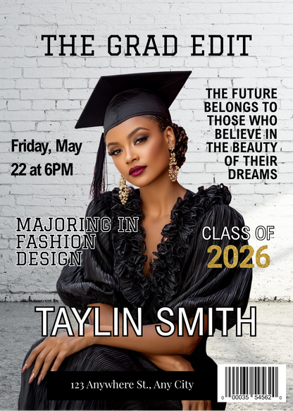 Cover Story Invites Bundle | Wedding, Graduation & Birthday Canva Templates