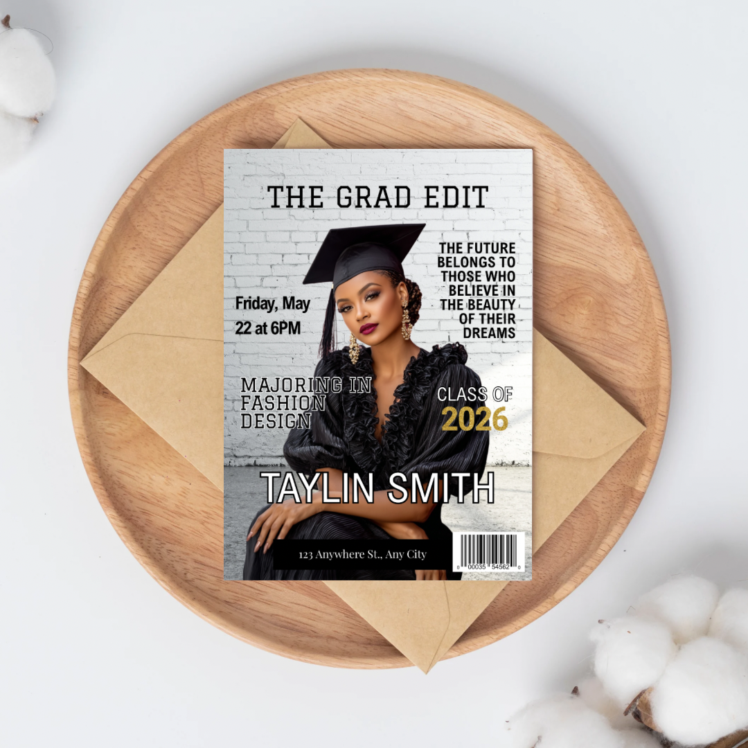 Cover Story Invites Bundle | Wedding, Graduation & Birthday Canva Templates