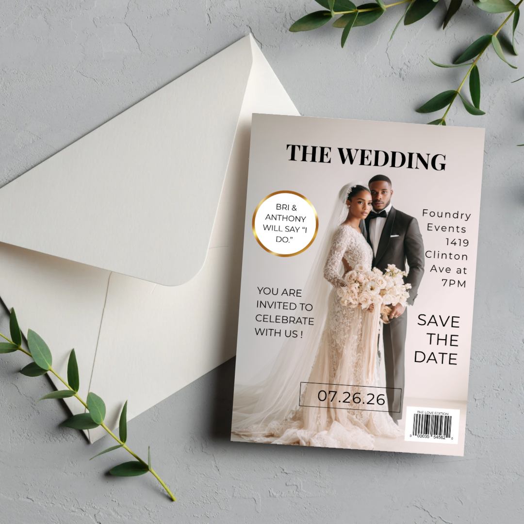 Cover Story Invites Bundle | Wedding, Graduation & Birthday Canva Templates