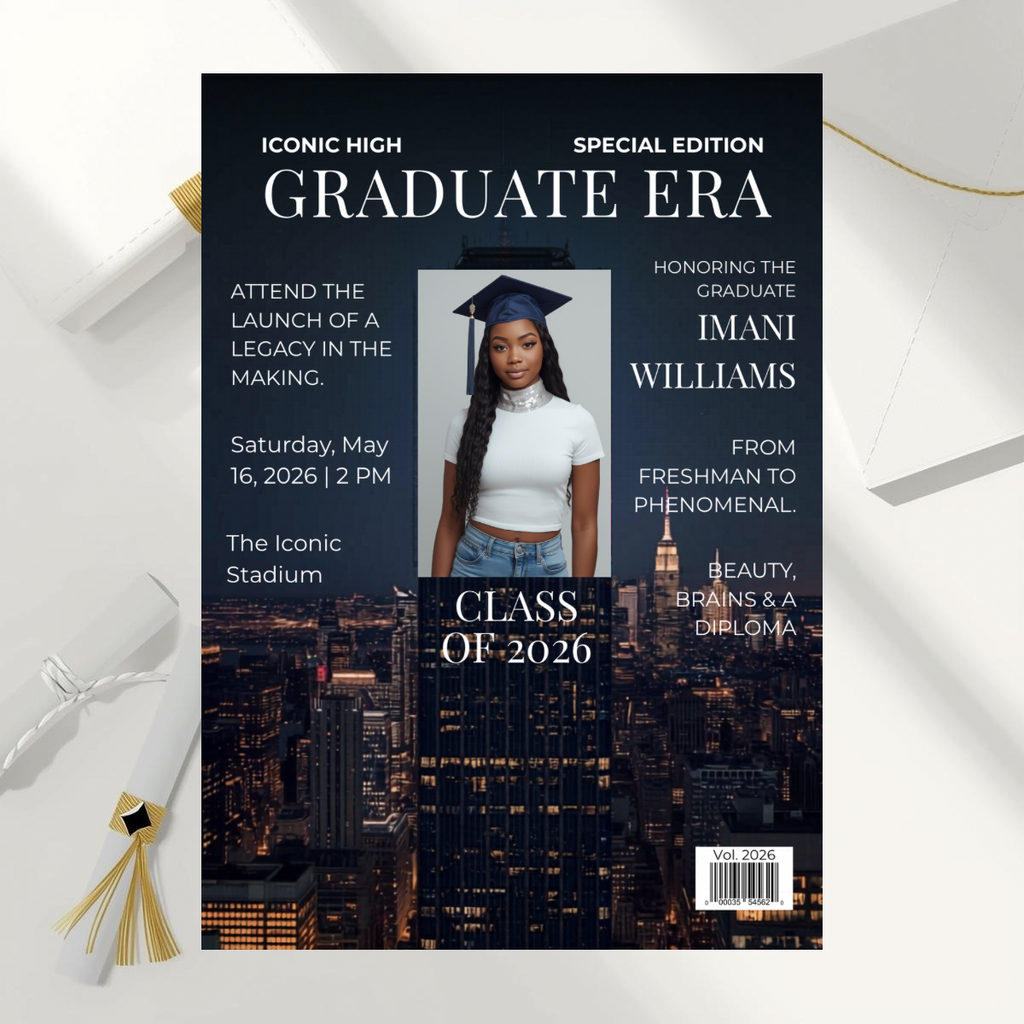 Graduate Era Series | Semi-Custom Magazine Style Graduation Invitation