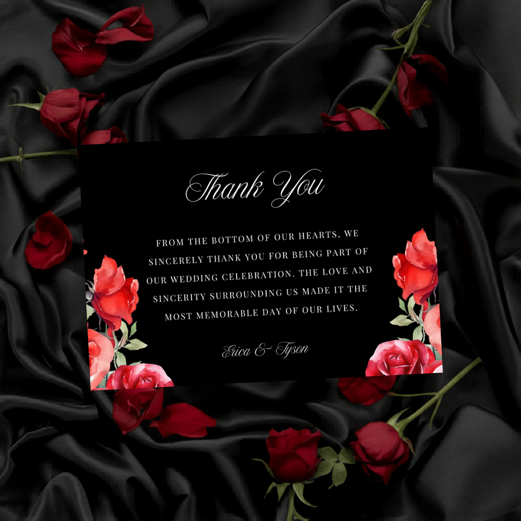 The Love Edit Vol. 2 | Luxe Black and Red Rose Editorial Wedding Suite | Fully Editable in Canva