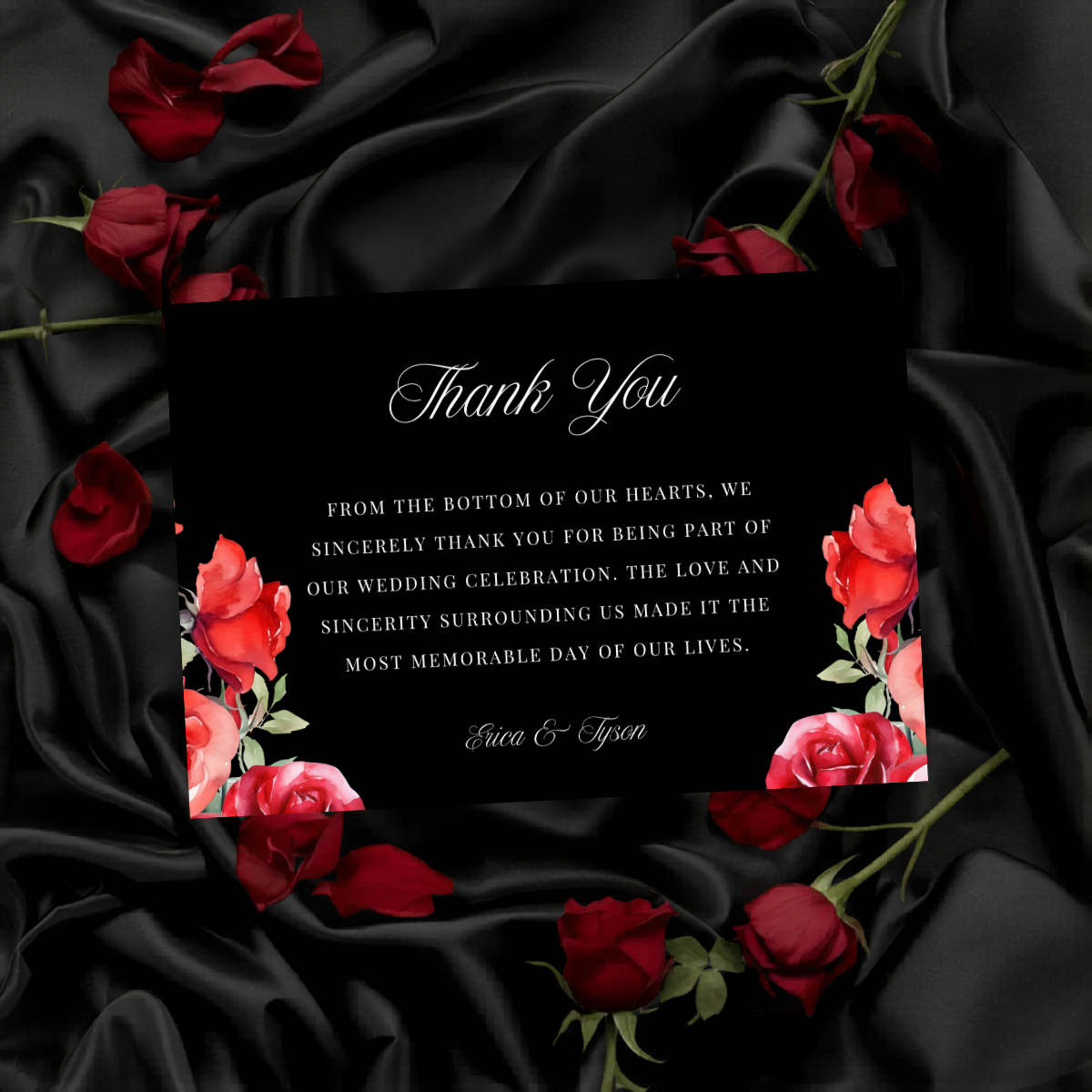 The Love Edit Vol. 2 | Luxe Black and Red Rose Editorial Wedding Suite | Fully Editable in Canva