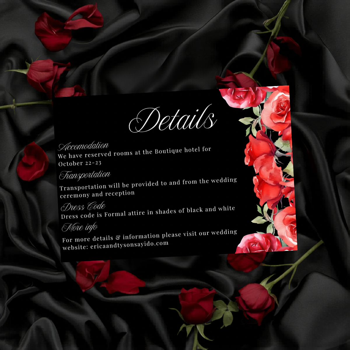 The Love Edit Vol. 2 | Luxe Black and Red Rose Editorial Wedding Suite | Fully Editable in Canva