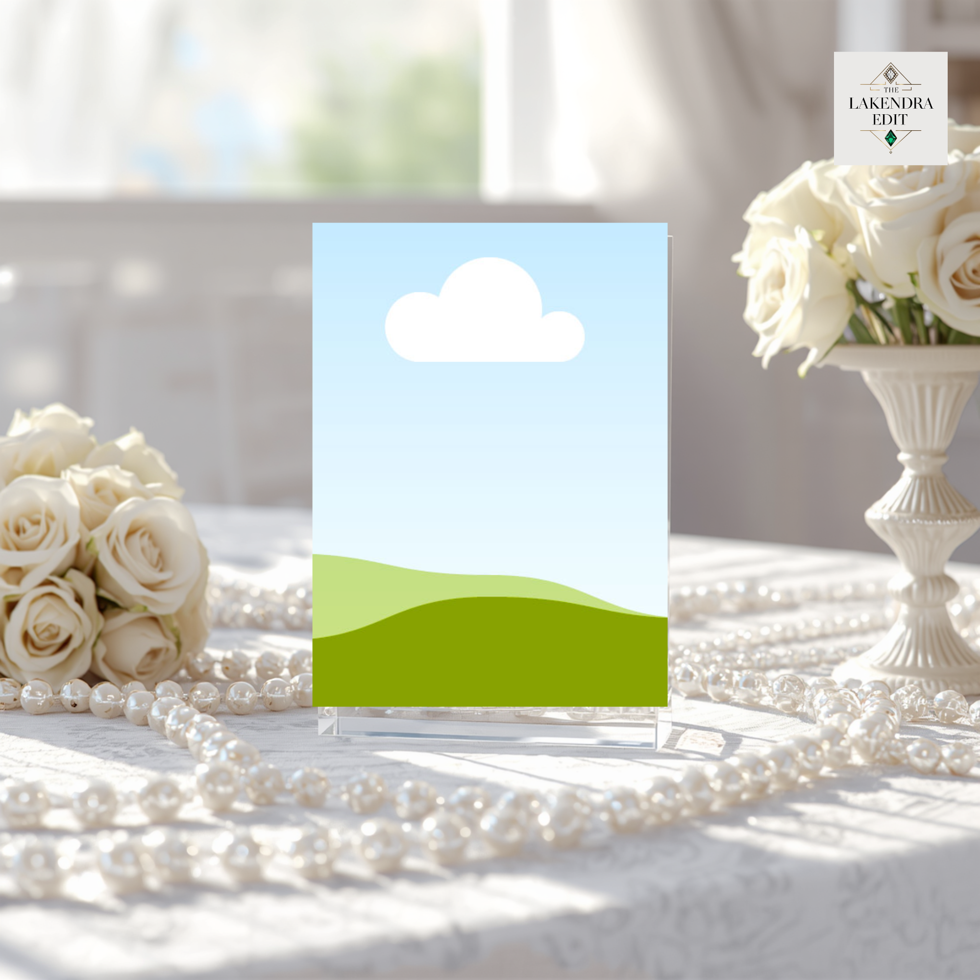 Pearl and Satin Wedding Mockup Edit | Drag and Drop in Canva