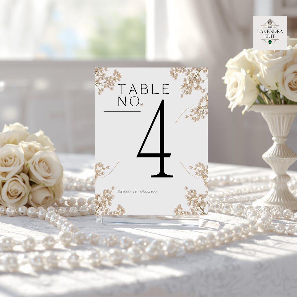 Pearl and Satin Wedding Mockup Edit | Drag and Drop in Canva