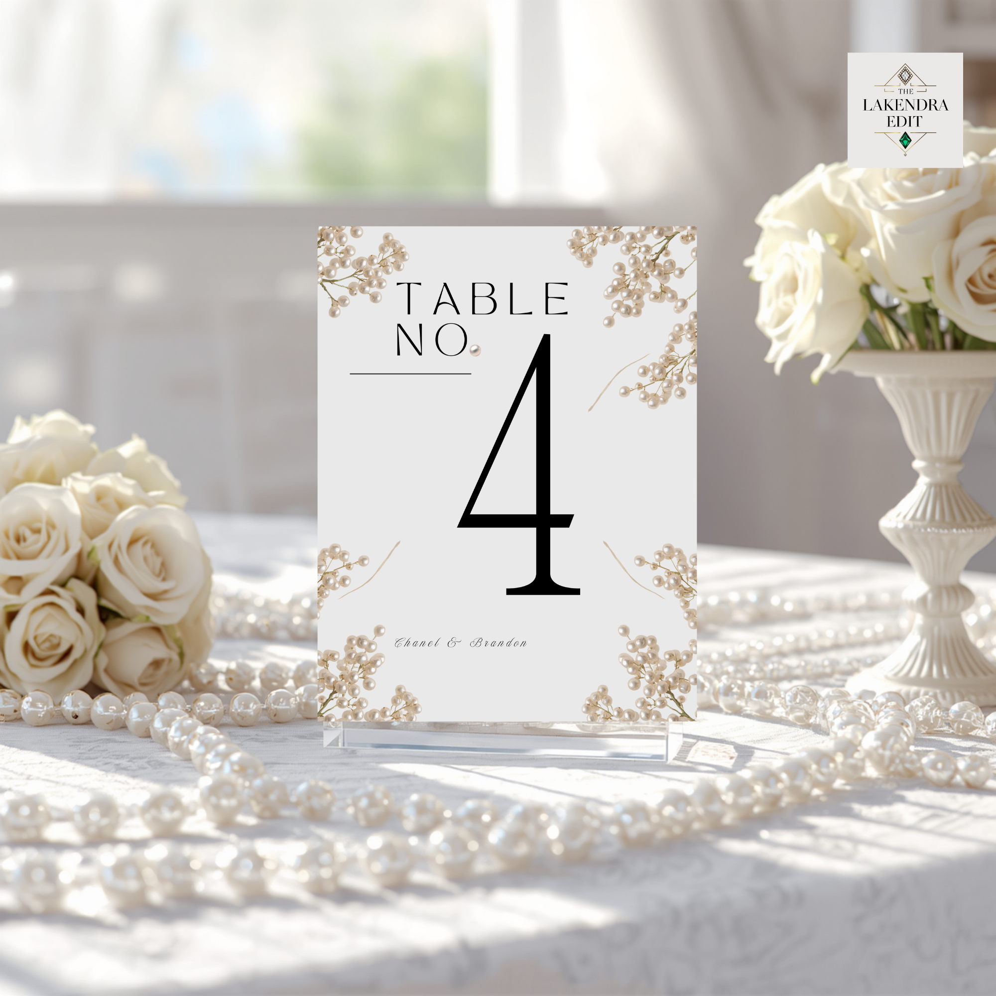 Pearl and Satin Wedding Mockup Edit | Drag and Drop in Canva