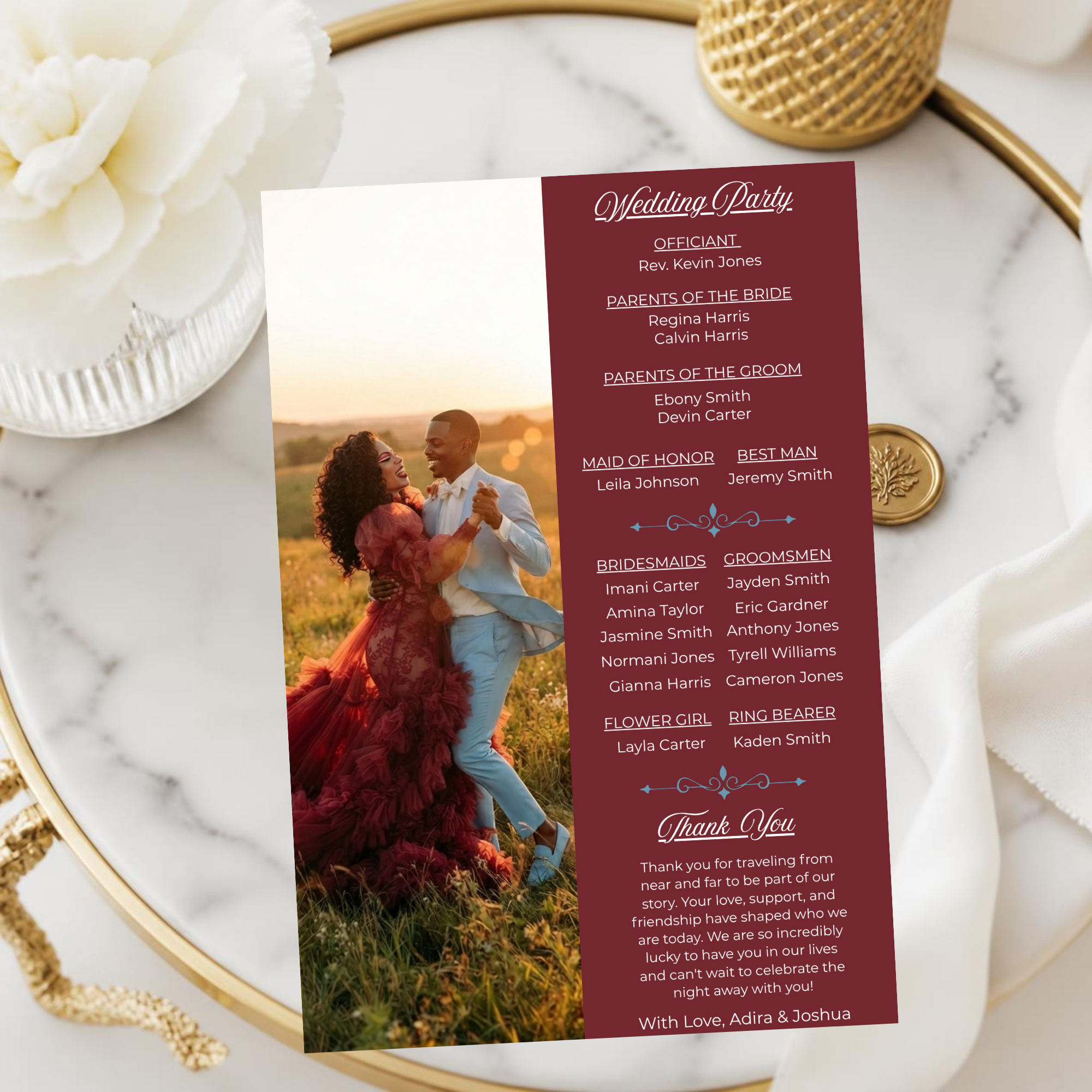 Wine Red and Ice Blue Edition | The Signature Experience Luxe Wedding Magazine | Done for You
