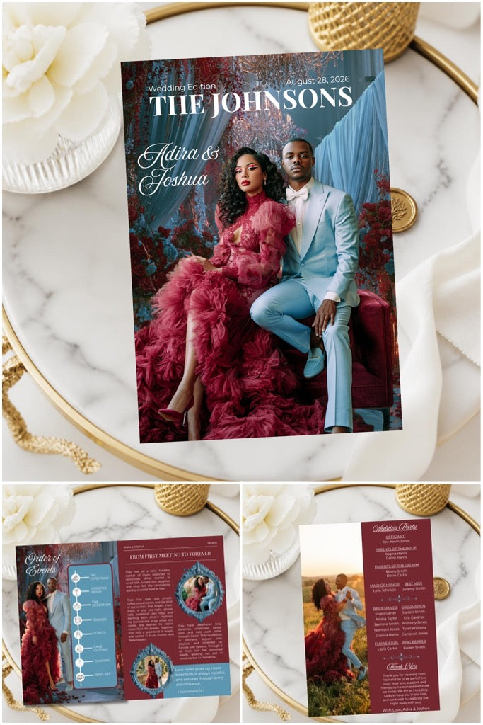 Wine Red and Ice Blue Edition | The Signature Experience Luxe Wedding Magazine | Done for You