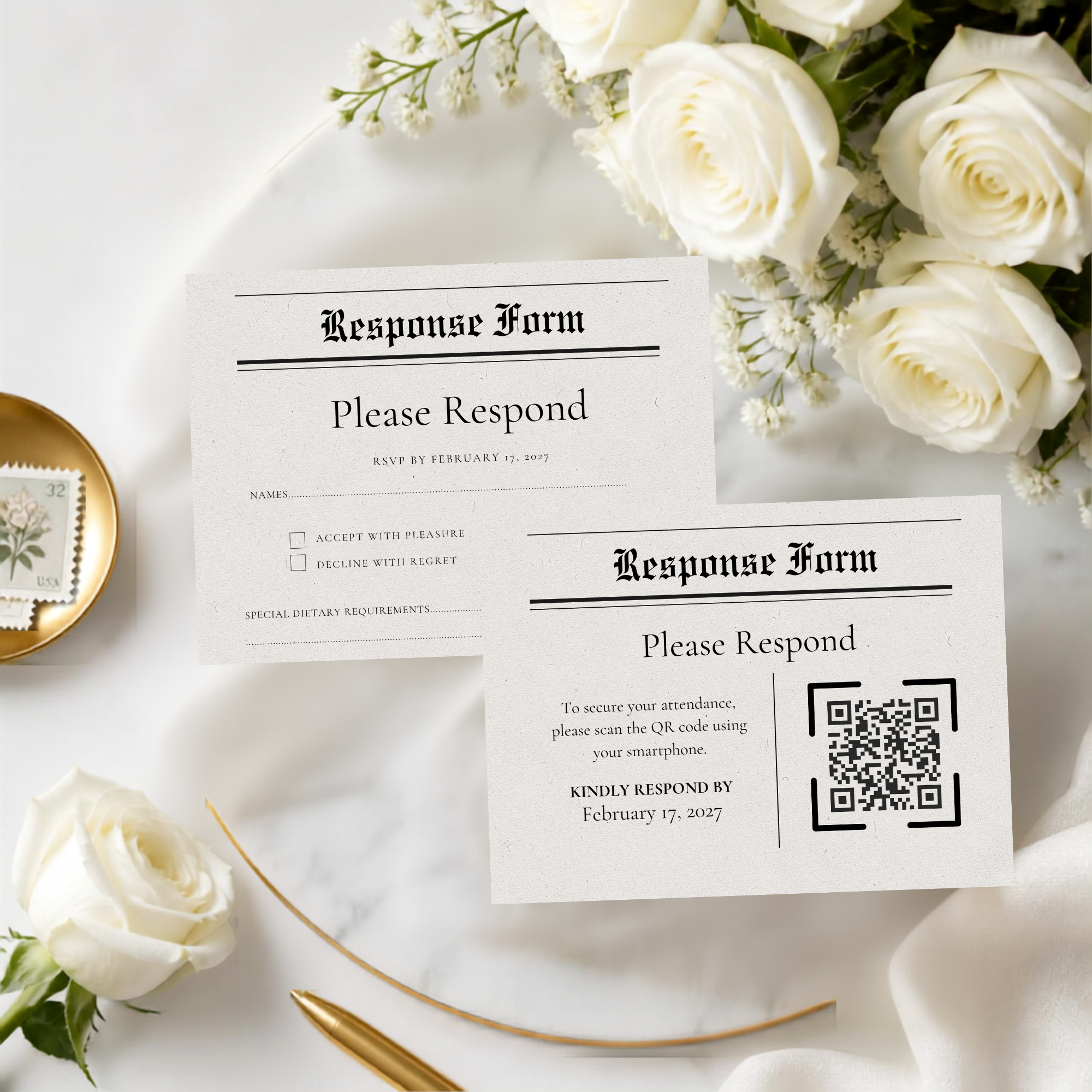 The Wedding Gazette | Newspaper-Inspired Wedding Suite | Fully Editable Canva Template
