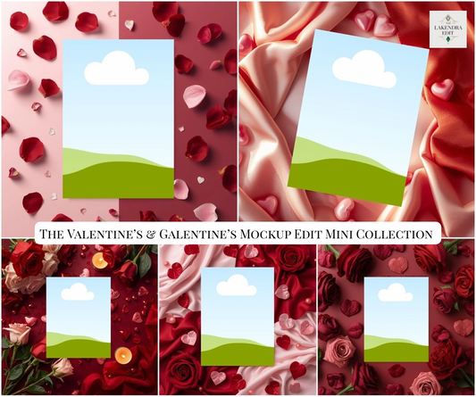 The Valentine’s & Galentine’s Mockup Edit Mini Collection