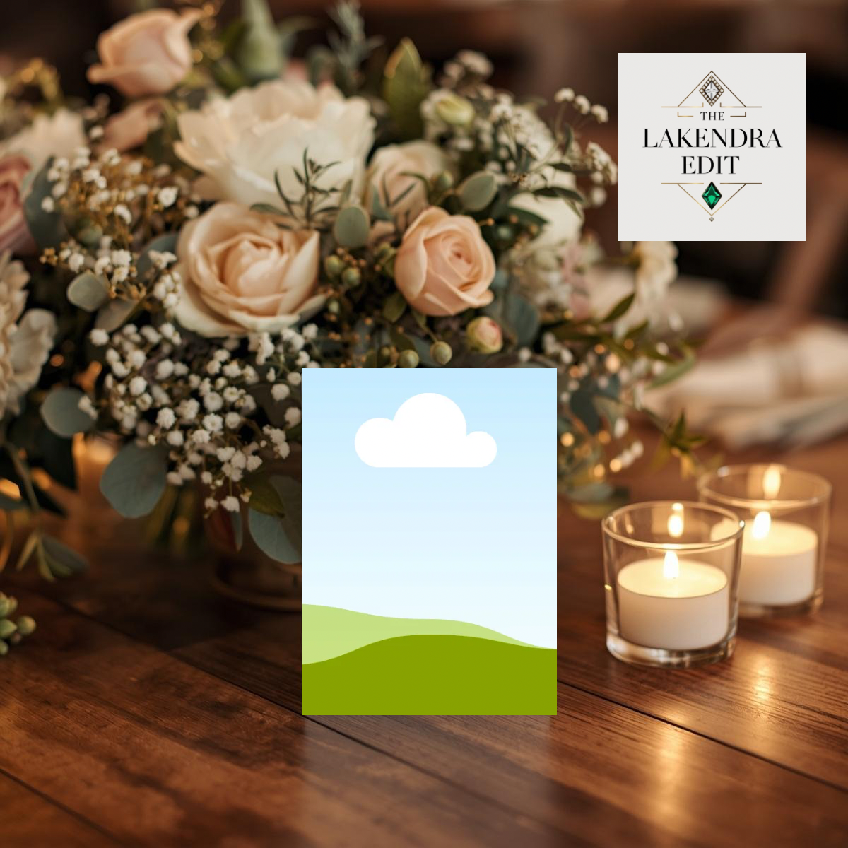 Garden Romance Mockup Collection | Canva Drag-and-Drop Mockups | Invitations, Menus, Table Numbers, Place Cards | Editable Templates
