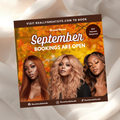 September Hair Stylist Booking Template | Editable Canva Instagram Flyer