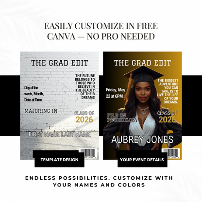 Magazine Graduation Invitation | The Grad Edit
