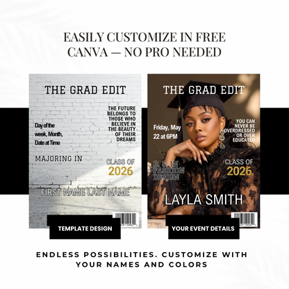 Magazine Graduation Invitation | The Grad Edit