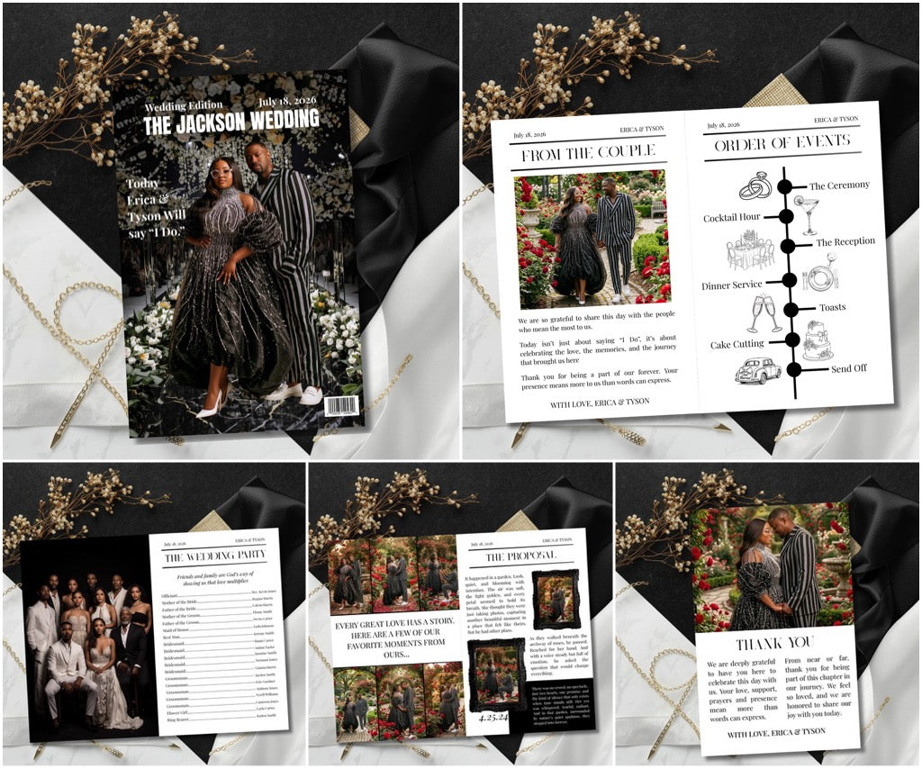Classic Edition | The Signature Experience Luxe Wedding Magazine Template | Done for You (50% deposit required)