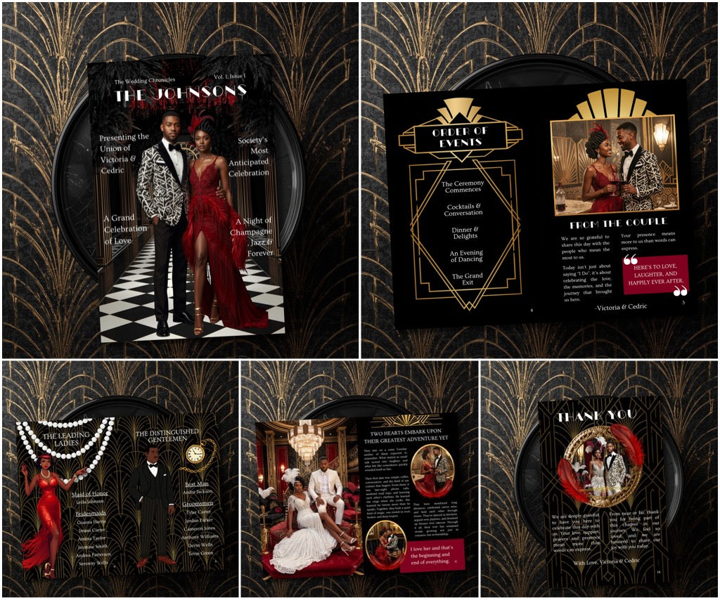 Art Deco Edition | The Signature Experience Luxe Wedding Magazine | Done for You (50% deposit required)