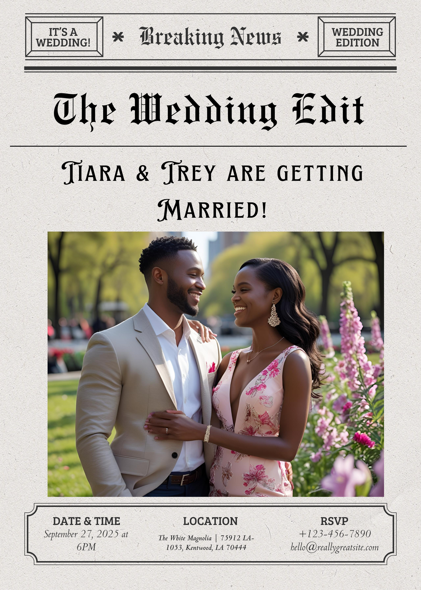 Custom Event Flyers & Invitations – Luxe & Editorial Design (50% Deposit for orders over $150)